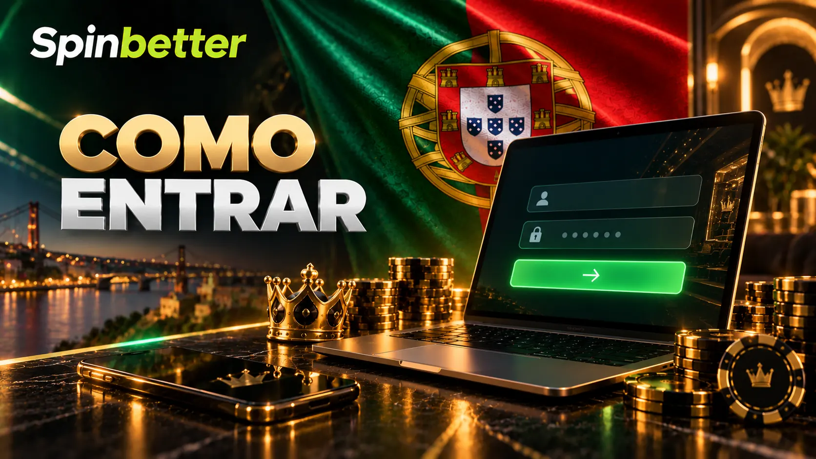 Formulário de entrada na conta do casino SpinBetter