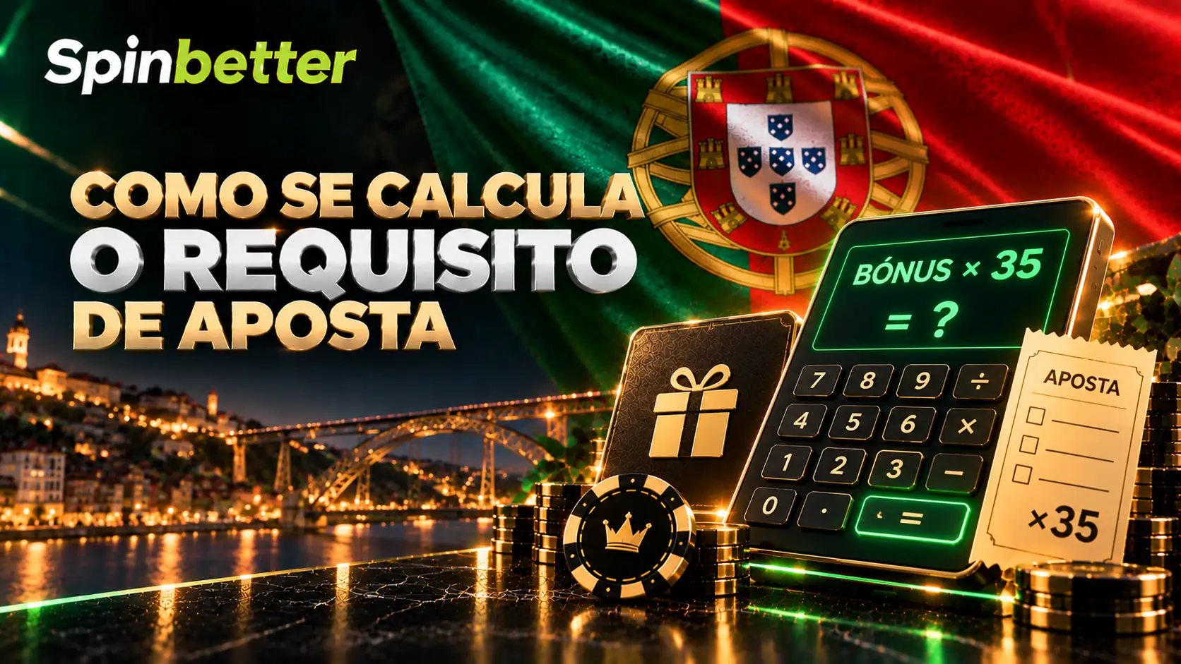 Cálculo do requisito de aposta de 35x no casino SpinBetter