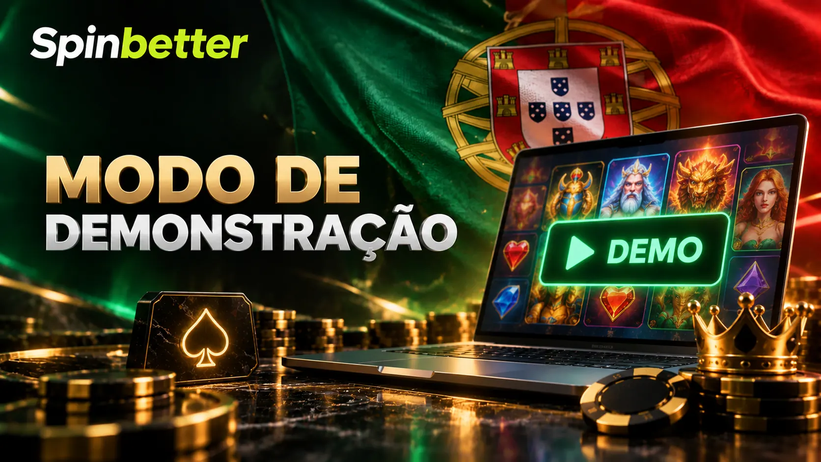 Modo de demonstração de uma slot no casino SpinBetter